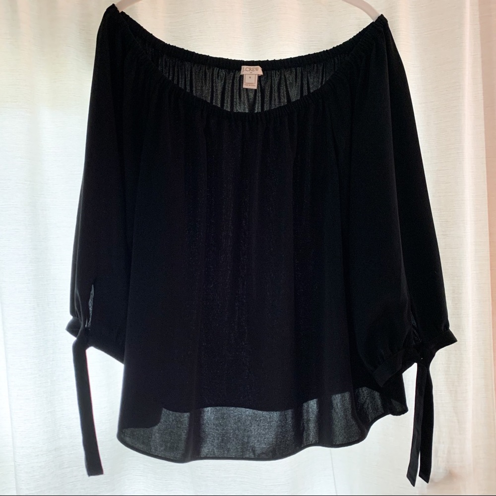 J. Crew Factory Off the Shoulder Top - Black
